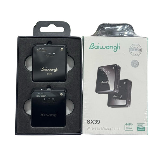 BAIWANGLI SX39 Single Wireless Lavalier Microphone – 1 Transmitter & 1 Receiver | Type C