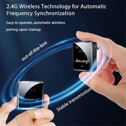BAIWANGLI SX39 Single Wireless Lavalier Microphone – 1 Transmitter & 1 Receiver | Type C